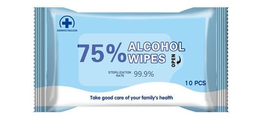 Antibacterial Disposable Wet Cotton Alcohol Wipe Pads Biodegradable