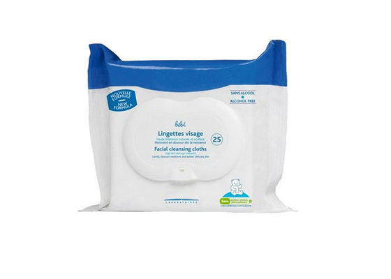 Facial Cleansing Fragrance Free Wet Wipes Without Alcohol