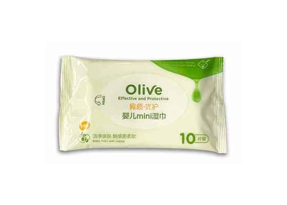 Disposable Olive Essence Portable Baby Wet Wipes Without Alcohol