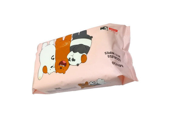Odorless Mild Non Alcoholic Baby Wipes 80PCS Flowpack With Sticker
