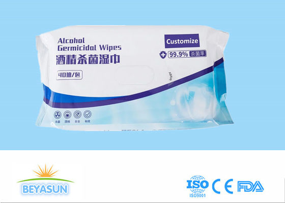 75% Alcohol Wet Wipes , Disposable Antiseptic Wipes For Adult